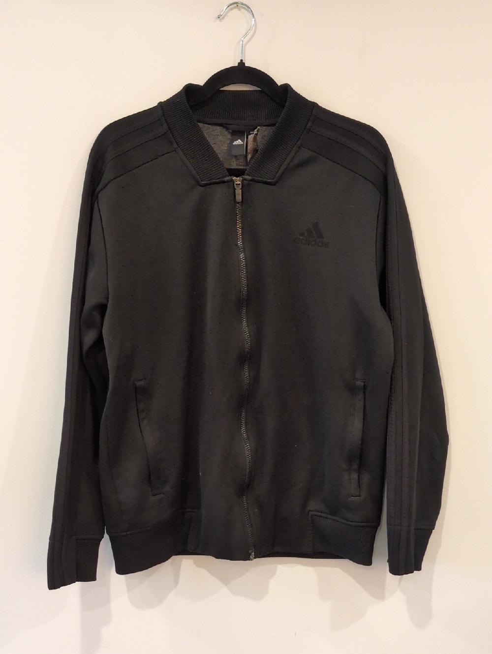 adidas Men’s Black Zip-Up Track Jacket